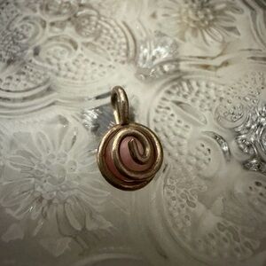 Sterling Silver and Pink Swirl Pendant for necklace